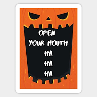 funny pumpkin design Sticker